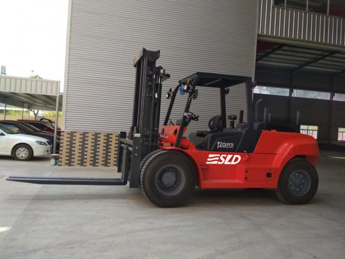 Yuchai ENGINE 3000mm Mast FD120 12 Ton 2.6k Diesel Forklift Lifter