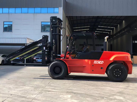 FD120 3000mm Mast Lifting 12000kgs Heavy Lift Forklift For Front Or Rear Wheel Steering