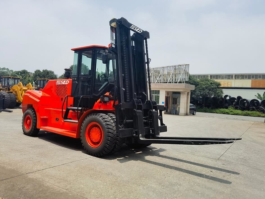 Customized Orange Red 1800mm Heavy Load Forklift / Heavy Duty Forklift With Yuchai Or CUMMINS Engine