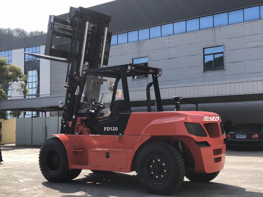 SLD 12 Ton Forklift With Overhead Guard Cummins Engine Hydraulic Transmission
