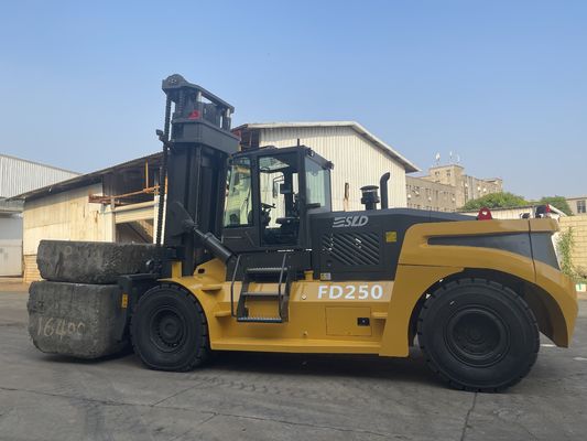 High Capacity Heavy Load Forklift with Fork Positioner 3000mm Mast Lifting Height