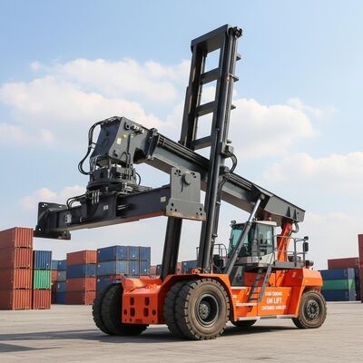 Load sensing hydraulic system container forklift featuring 6 meters lift height designed for container transport and loading tasks