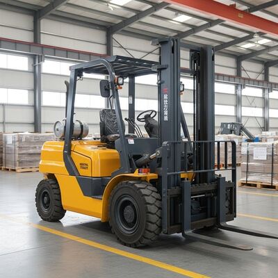 40 Ton Shipyard Heavy Duty Forklift Truck Handling Large Steel Blocks Safely