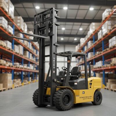 40 Ton Shipyard Heavy Duty Forklift Truck Handling Large Steel Blocks Safely