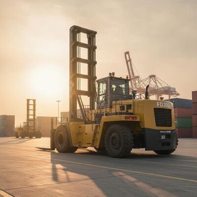 FD300 30 Ton Diesel Heavy Duty Forklift Truck Yuchai Engine 5.5g Mast Container Handling