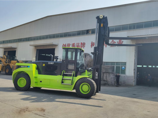 Cummins Engine 30T Container Handling Forklift With Hydraulic Fork Positioner