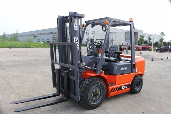 3.5 Ton Diesel Forklift Two Stage Free Lift Mast 3m Wide View